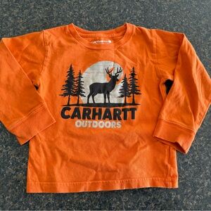 Size 2 Carhartt Kids Orange Long Sleeve Shirt